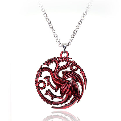 Necklace - House of the Dragon (Game of Thrones)  House Targaryen Fire and Blood