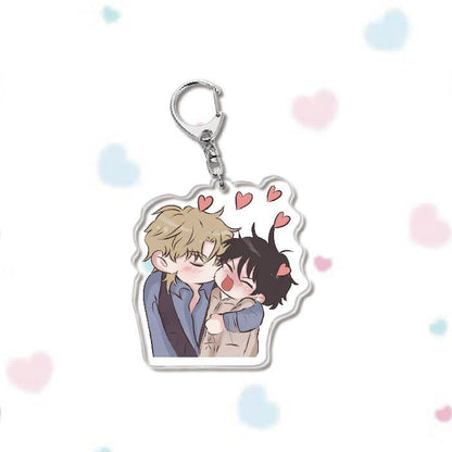 Keychain - Night by the Sea (Yaoi) 60mm