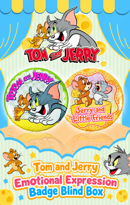 Tom and Jerry Emotional Expression Badge Blind Box – Official Licensed | Warner Bros.