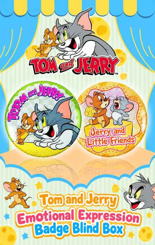 Tom and Jerry Emotional Expression Badge Blind Box – Official Licensed | Warner Bros.