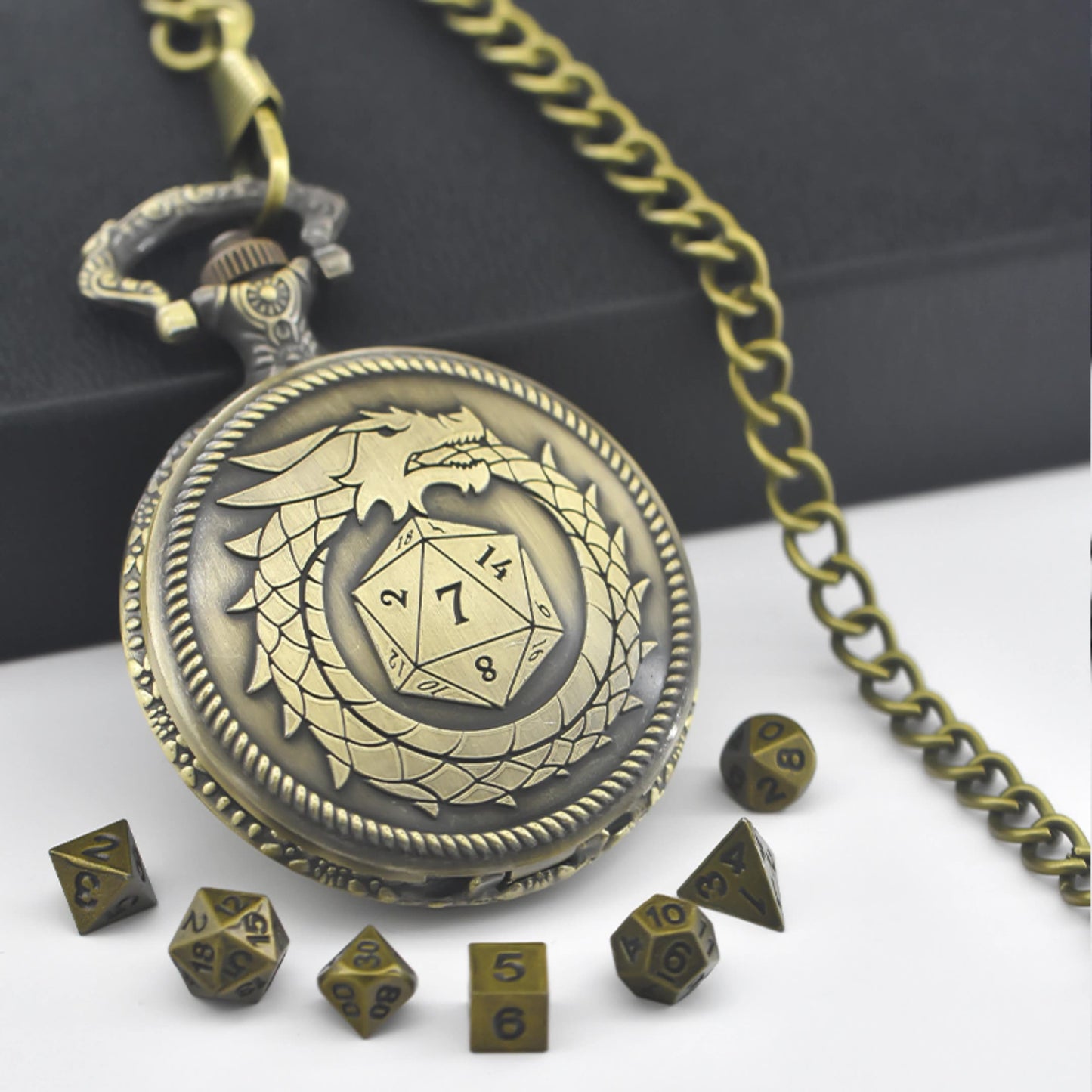 Pocket Watch - Dice D&D DnD Dungeons & Dragons 47mm