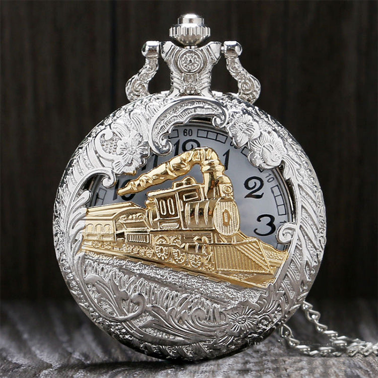 Pocket Watch - Vintage Train Locomotive 47mm