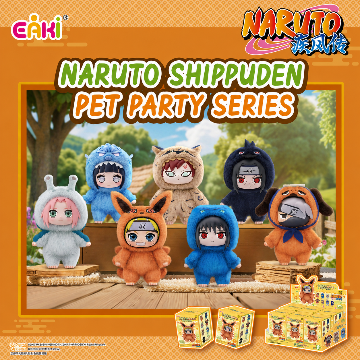 Naruto Shippuden Pet Party Series Plush Blind Box – Official Licensed | EAKI