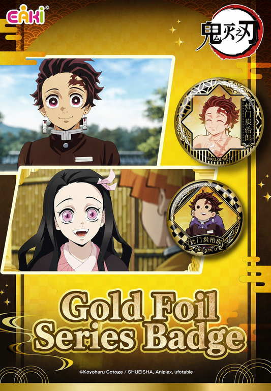 Demon Slayer Gold Foil Badge Blind Box – Official Licensed | EAKI
