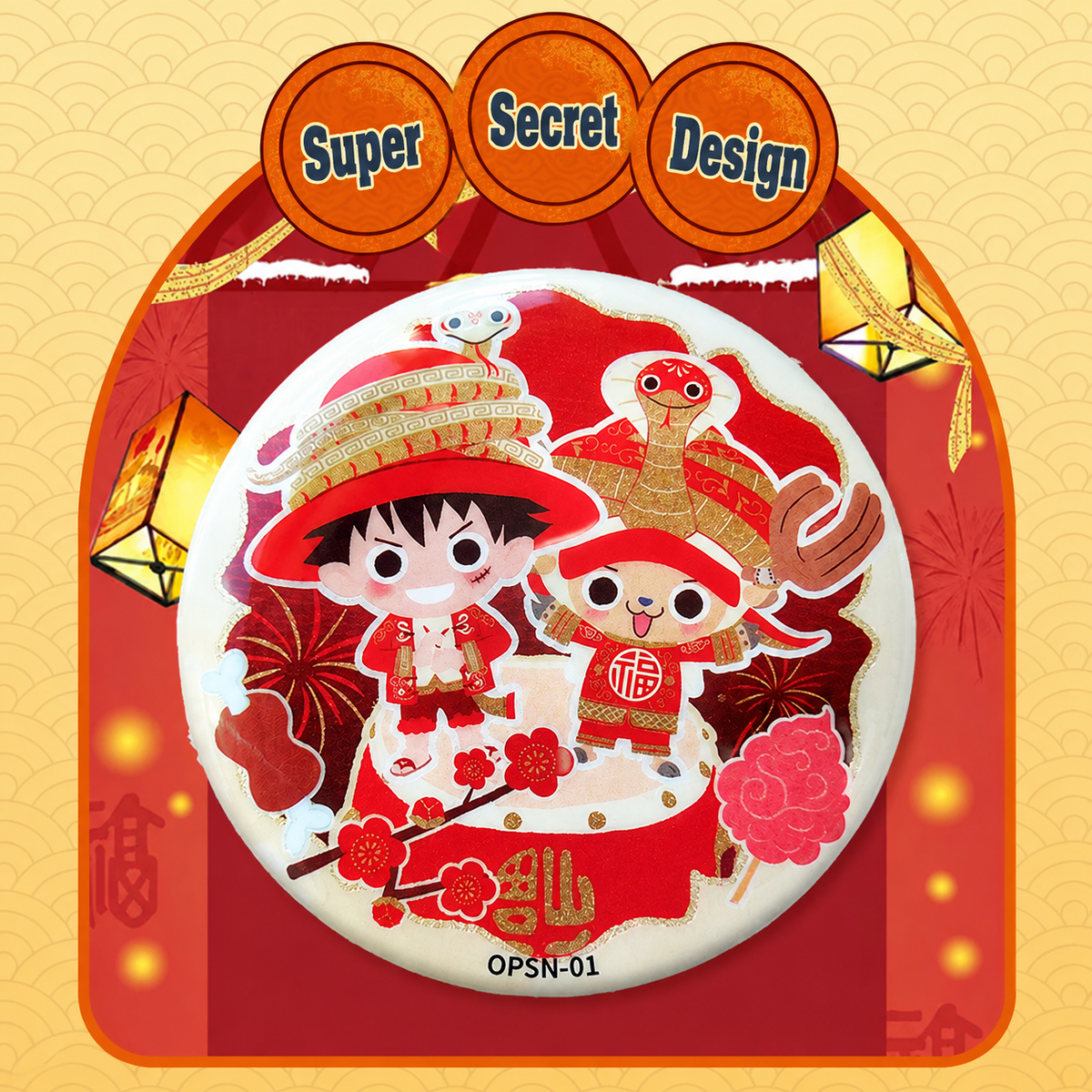 One Piece Year of the Snake Series Badge Blind Box – Official Licensed | KAYOU
