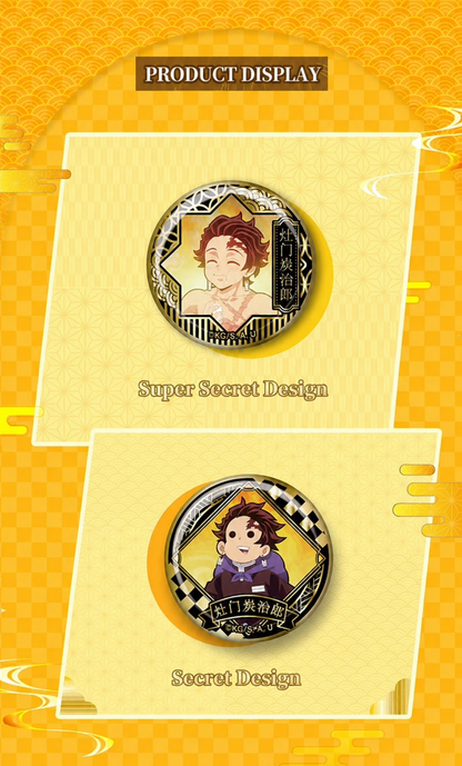 Demon Slayer Gold Foil Badge Blind Box – Official Licensed | EAKI