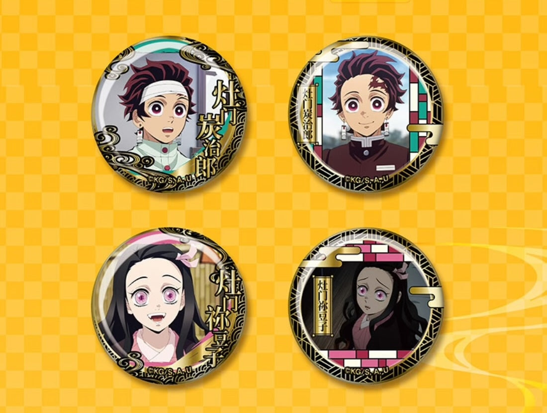 Demon Slayer Gold Foil Badge Blind Box – Official Licensed | EAKI
