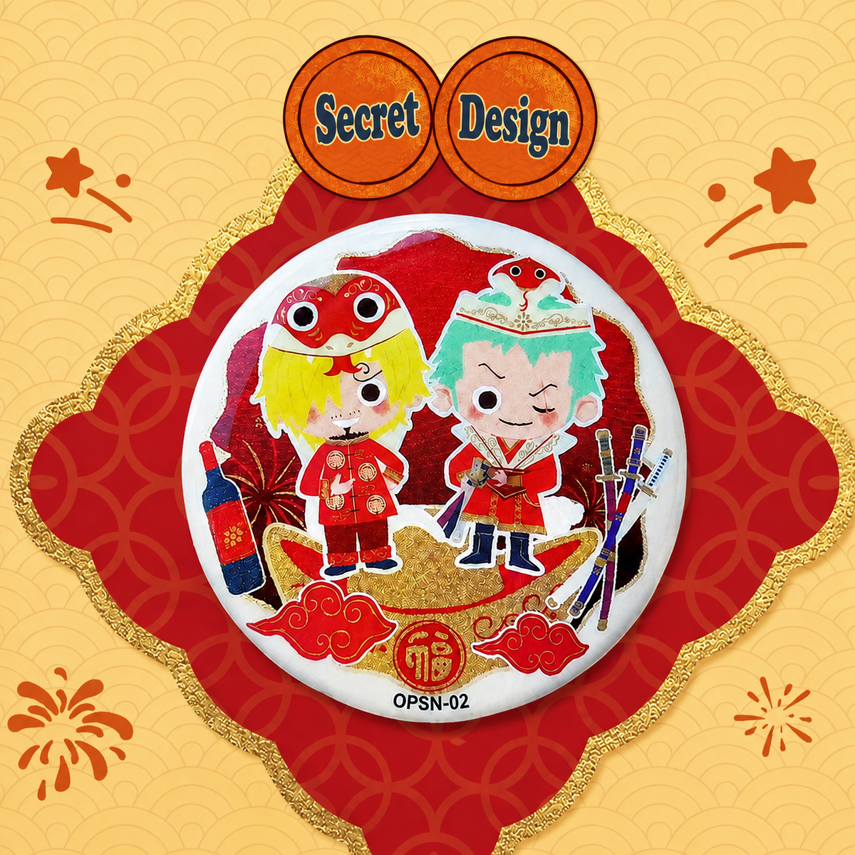 One Piece Year of the Snake Series Badge Blind Box – Official Licensed | KAYOU