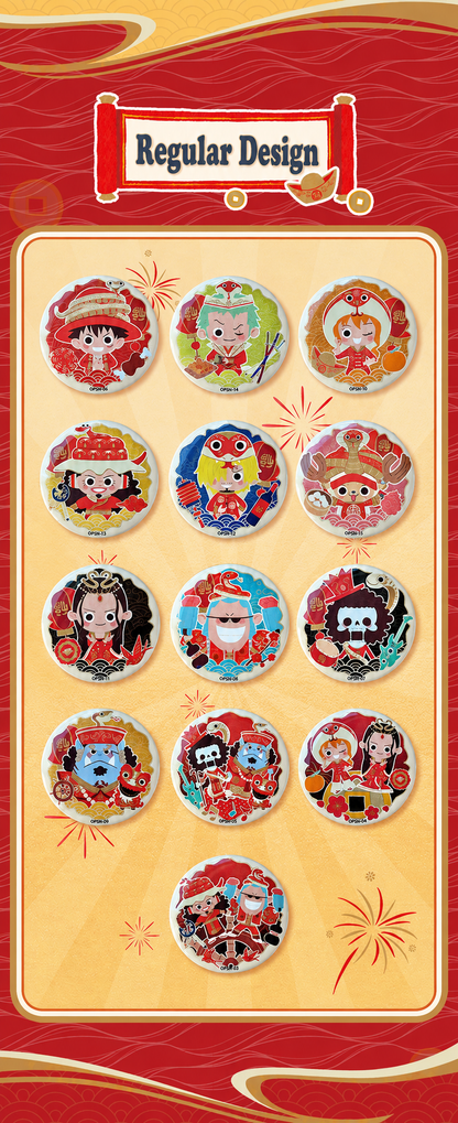 One Piece Year of the Snake Series Badge Blind Box – Official Licensed | KAYOU