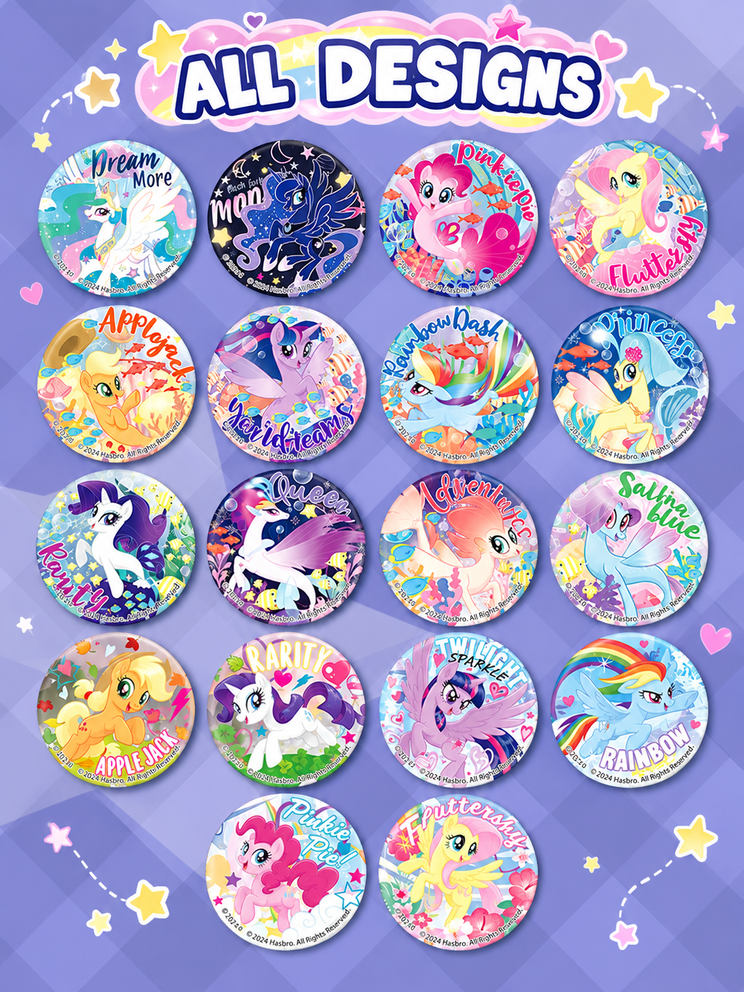 My Little Pony Eternal Fantasy New World Badge Blind Box – Official Licensed | KAYOU