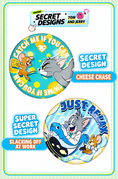 Tom and Jerry Emotional Expression Badge Blind Box – Official Licensed | Warner Bros.