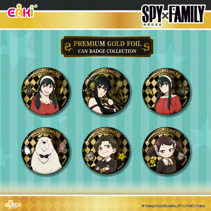 SPY×FAMILY Premium Gold Foil Can Badge Blind Box – Official Licensed | EAKI