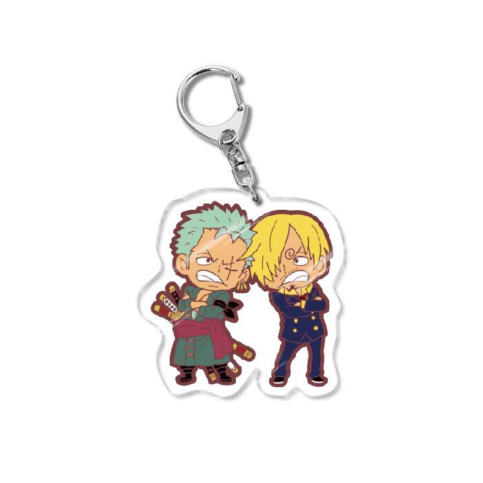 Keychain - One Piece Zoro Sanji 60mm