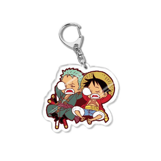 Keychain - One Piece Luffy Zoro 60mm