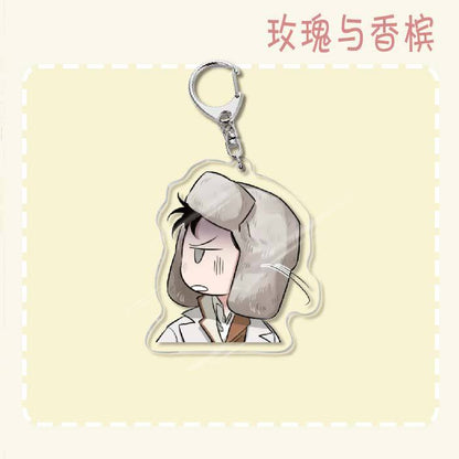 Keychain - Roses and Champagne 60mm